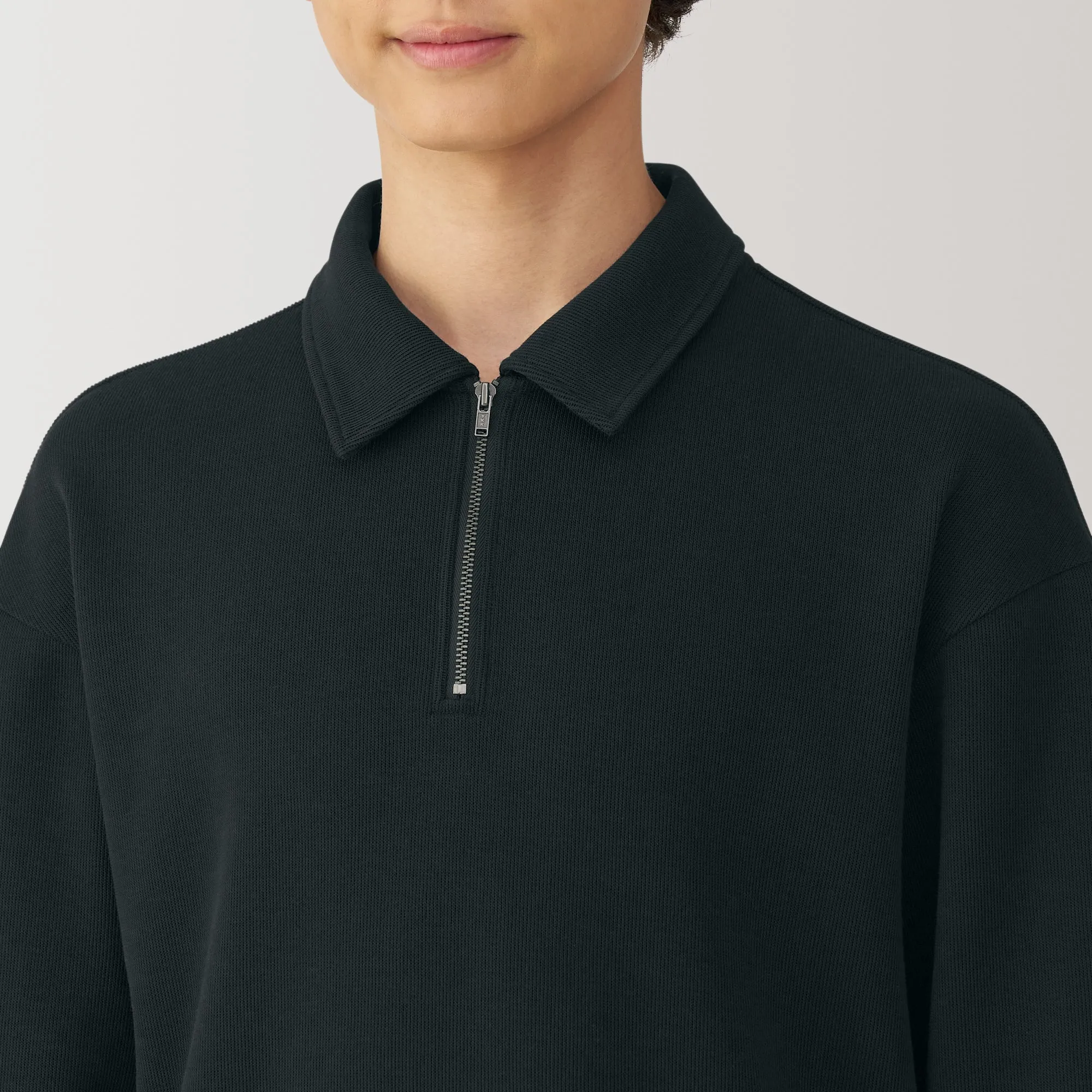 Men's Double Knitted Collared Pullover