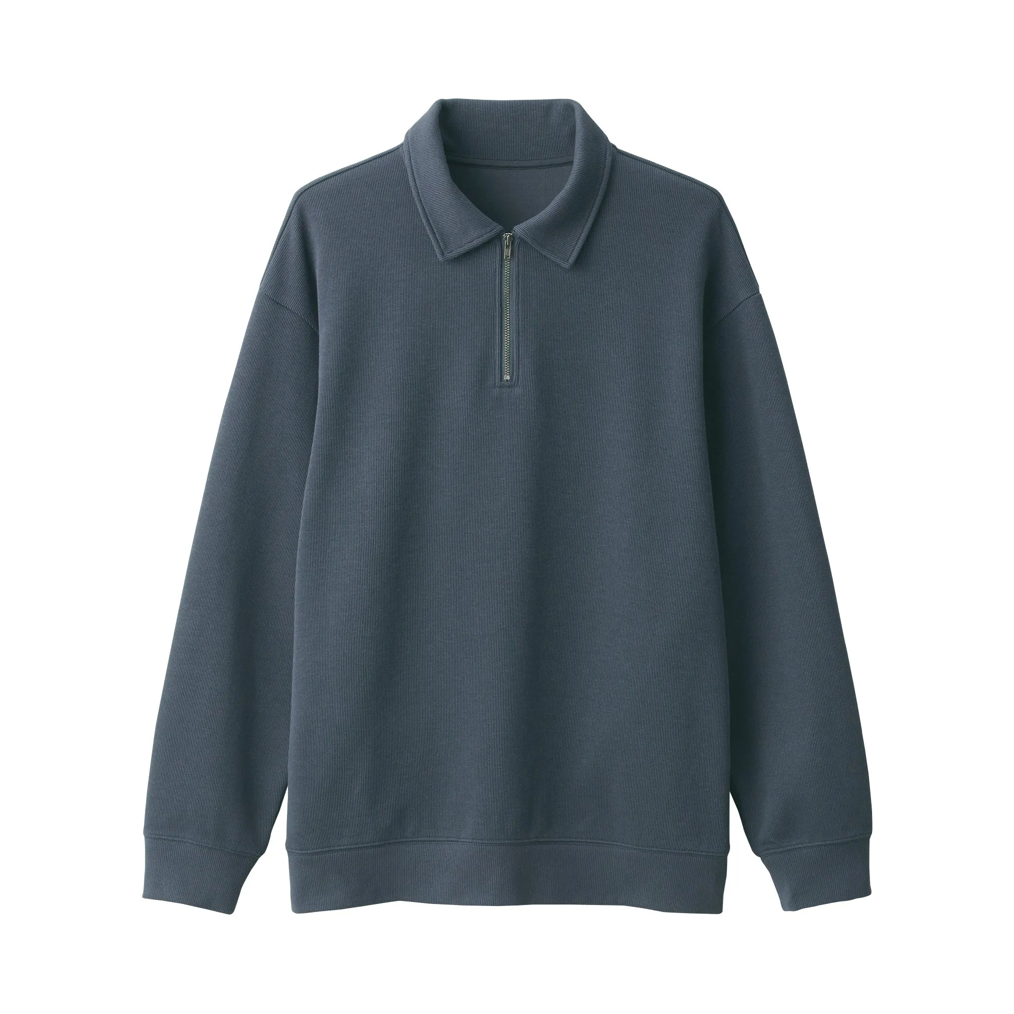 Men's Double Knitted Collared Pullover