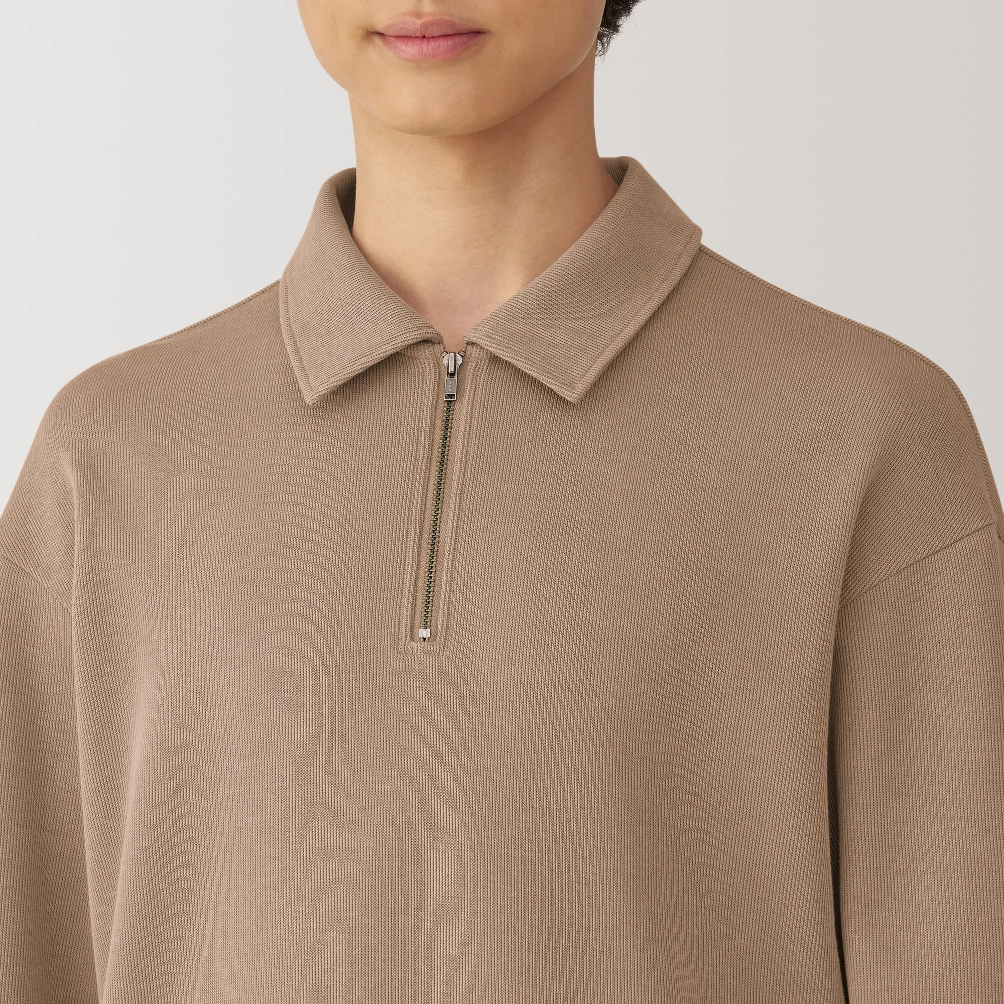 Men's Double Knitted Collared Pullover