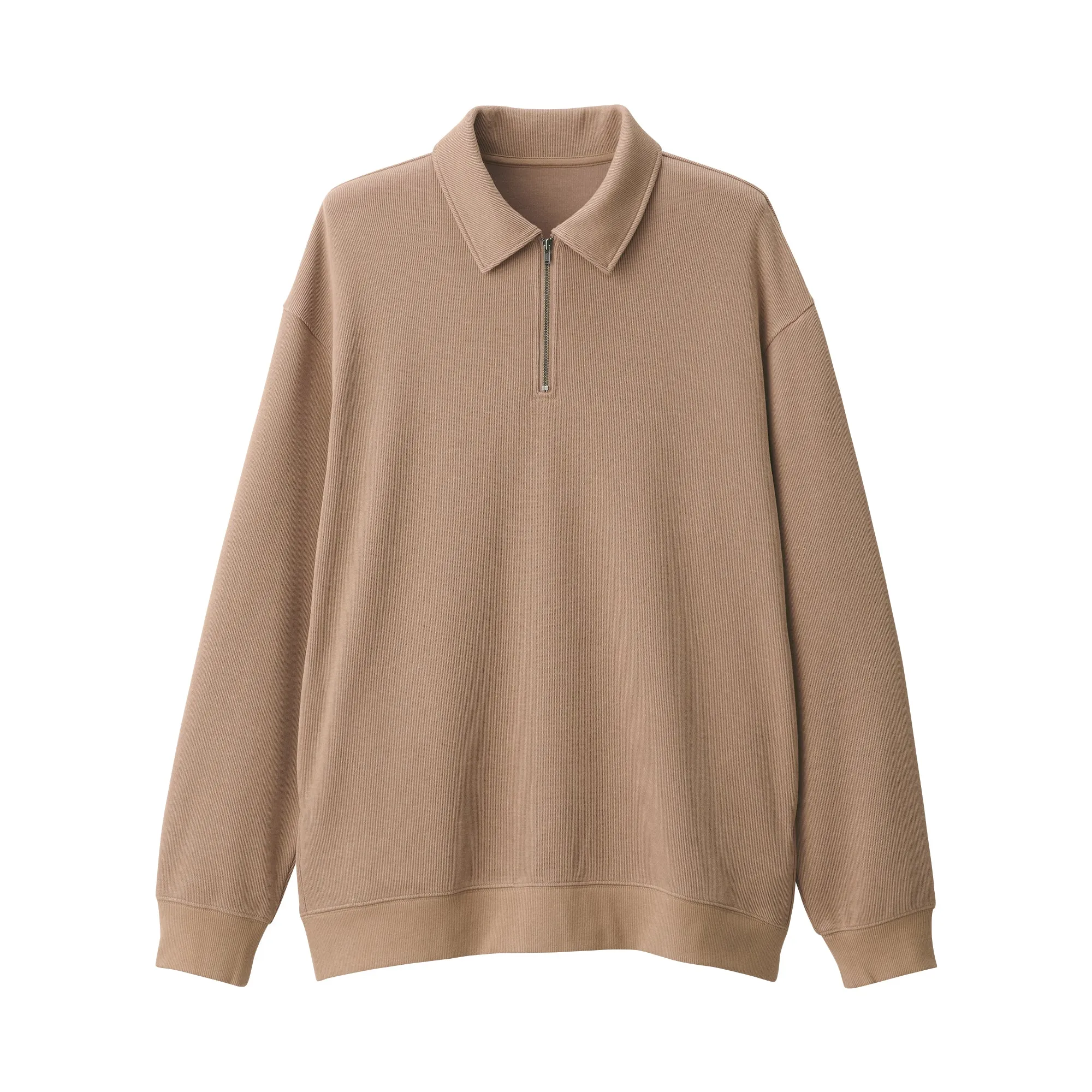 Men's Double Knitted Collared Pullover