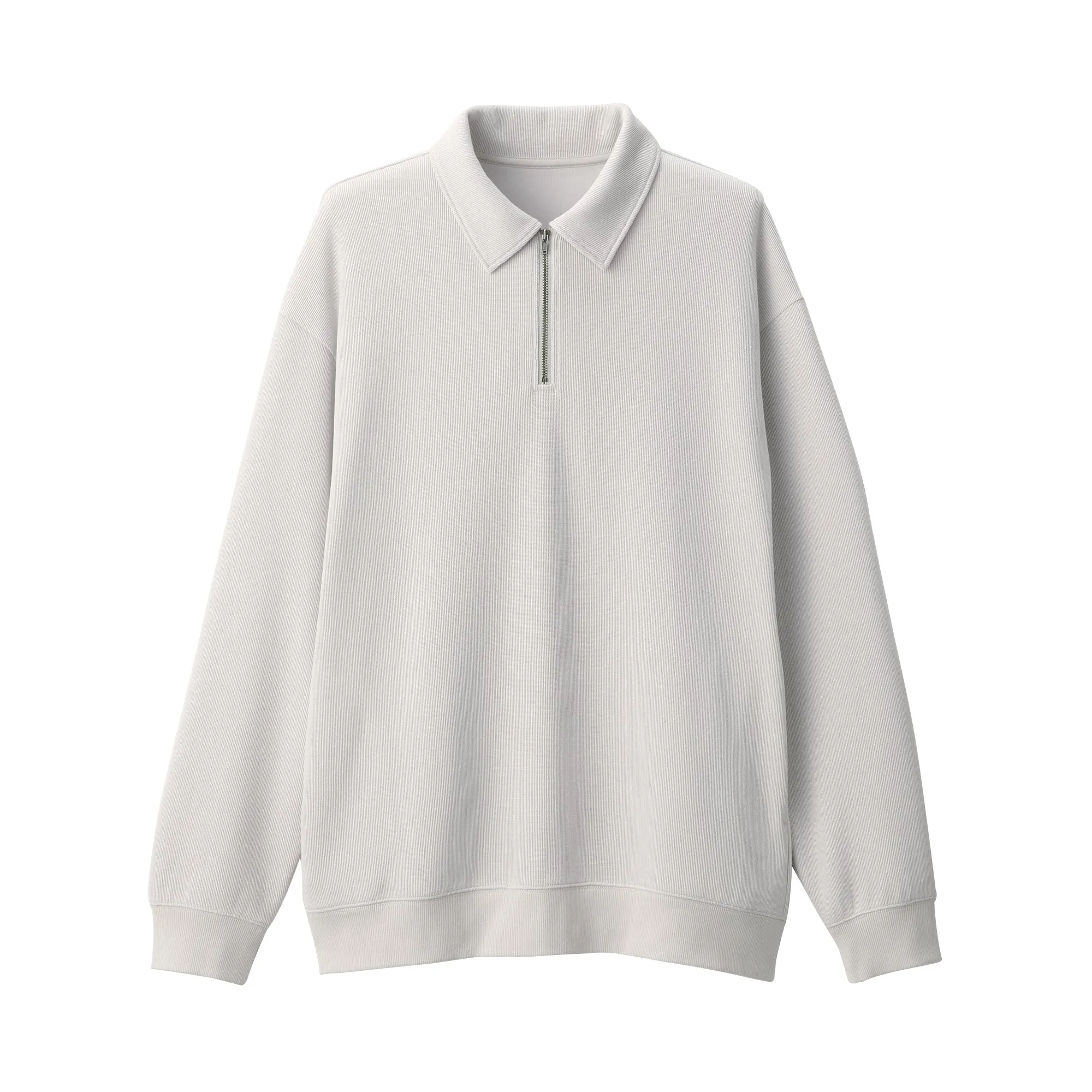Men's Double Knitted Collared Pullover