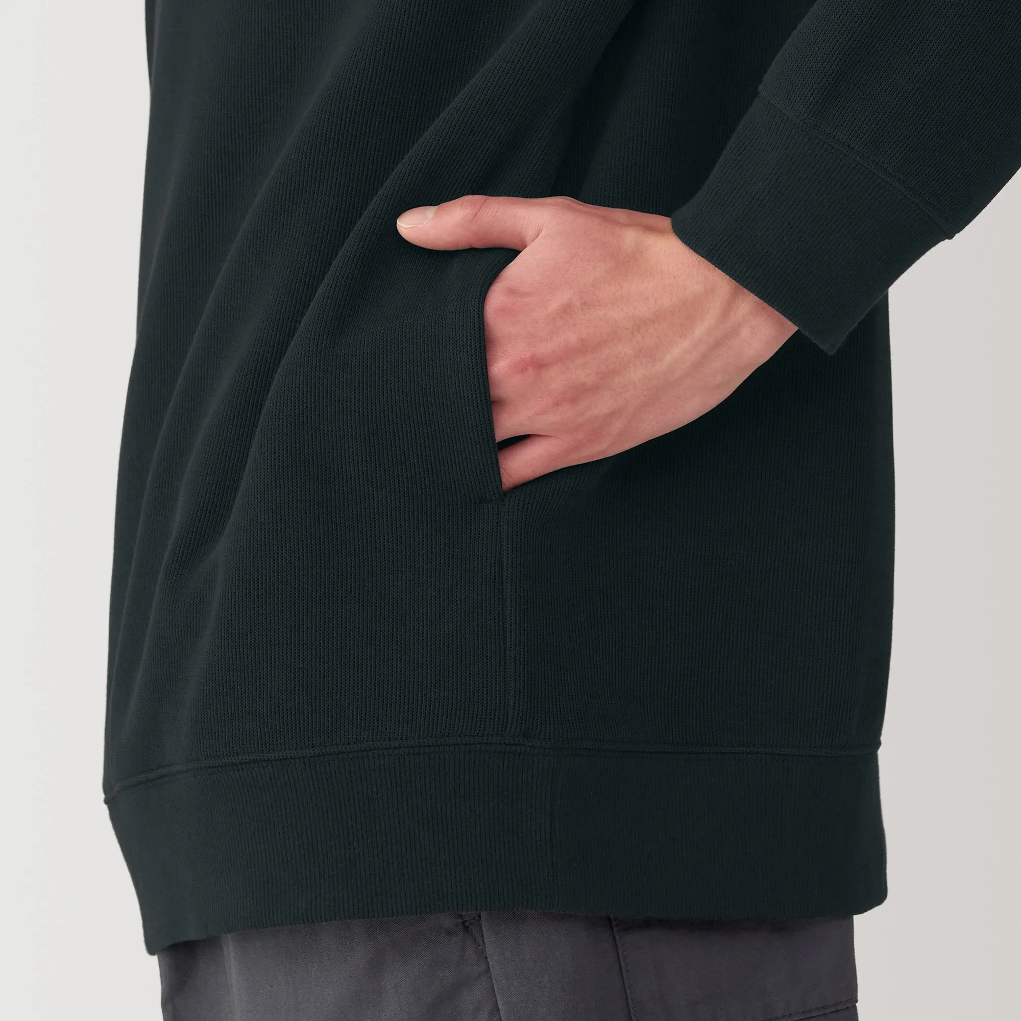 Men's Double Knitted Collared Pullover