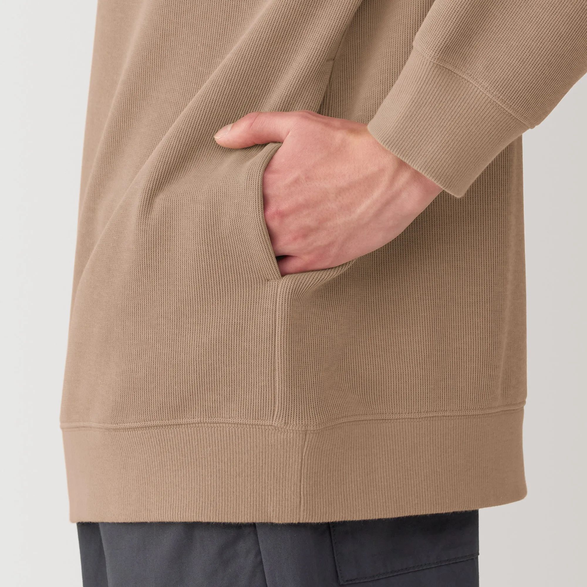 Men's Double Knitted Collared Pullover