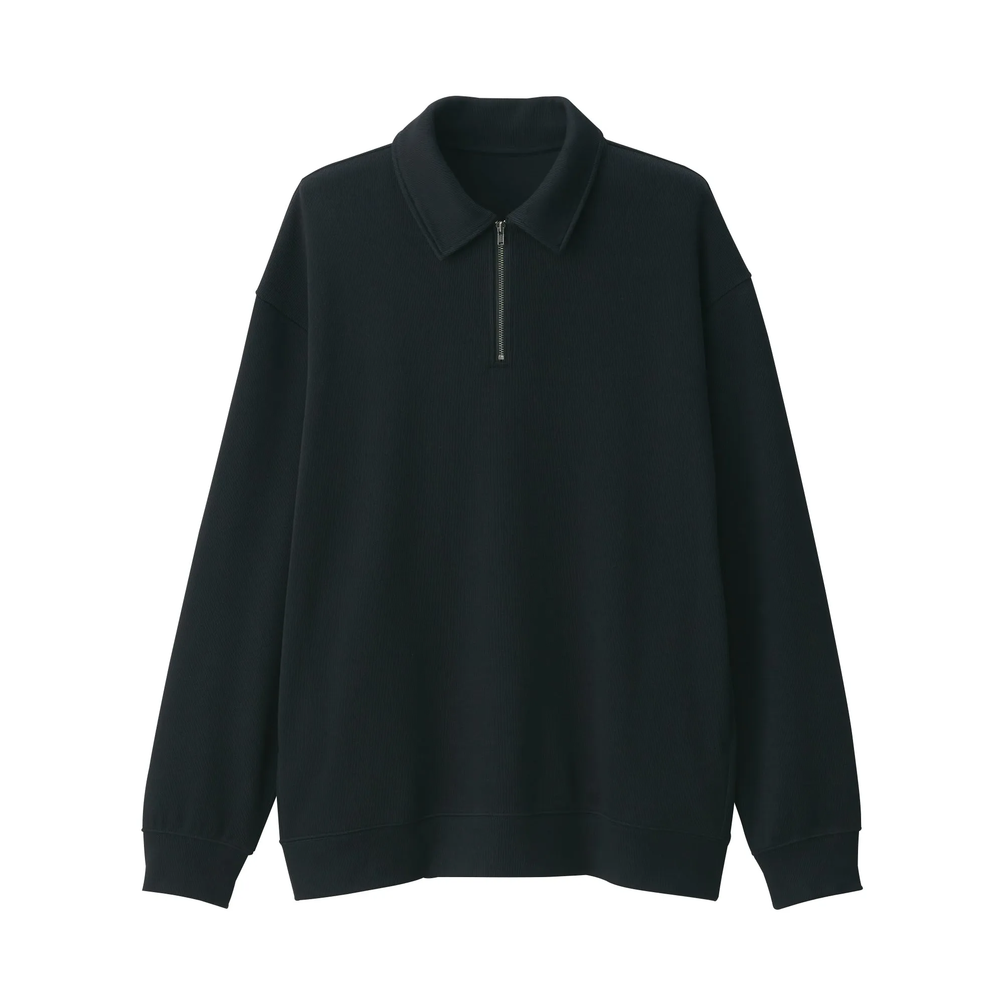 Men's Double Knitted Collared Pullover