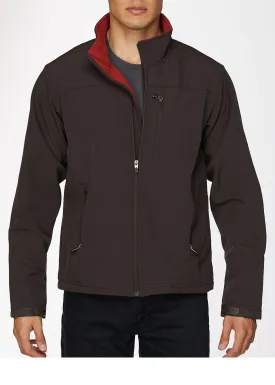 Men's Soft Shell Bonded Jacket-NJ650-Brown-Rust