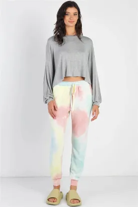 Multi Color Tie-Dye Flannel Jogger Pants /1-1-1