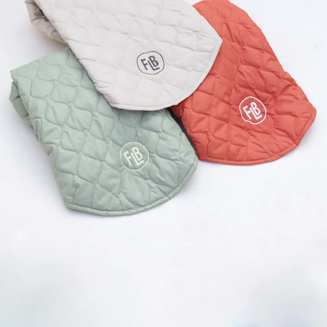 New Quilted Dog jacket Mid Orange