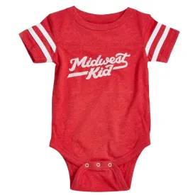 Orchard Street - Midwest Kid Onesie in Heather Red