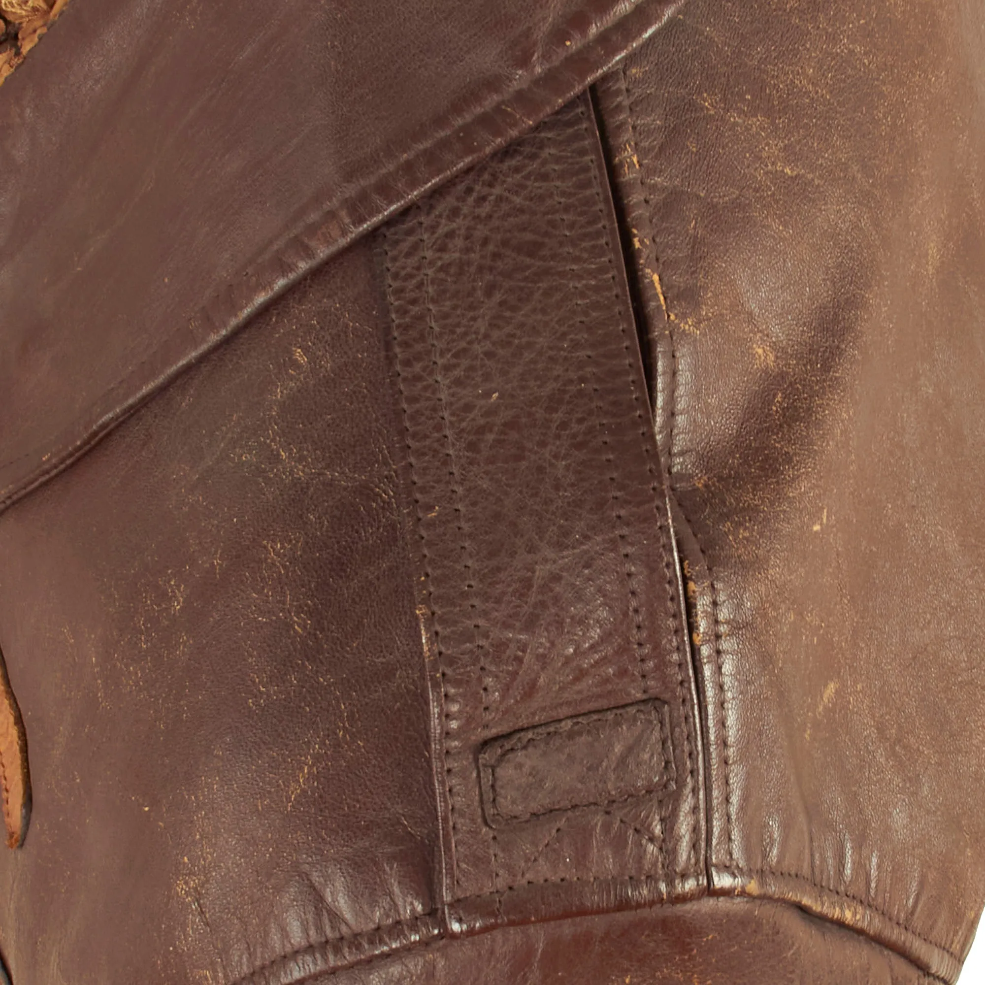 Original U.S. WWII 7th Air Force A-2 Leather Flight Jacket - 819th Bomb Squadron, 30th Bomb Group - Named To E. C. Jackson