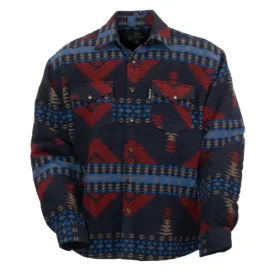 Outback Trading Men's Elliot Navy & Red Shacket