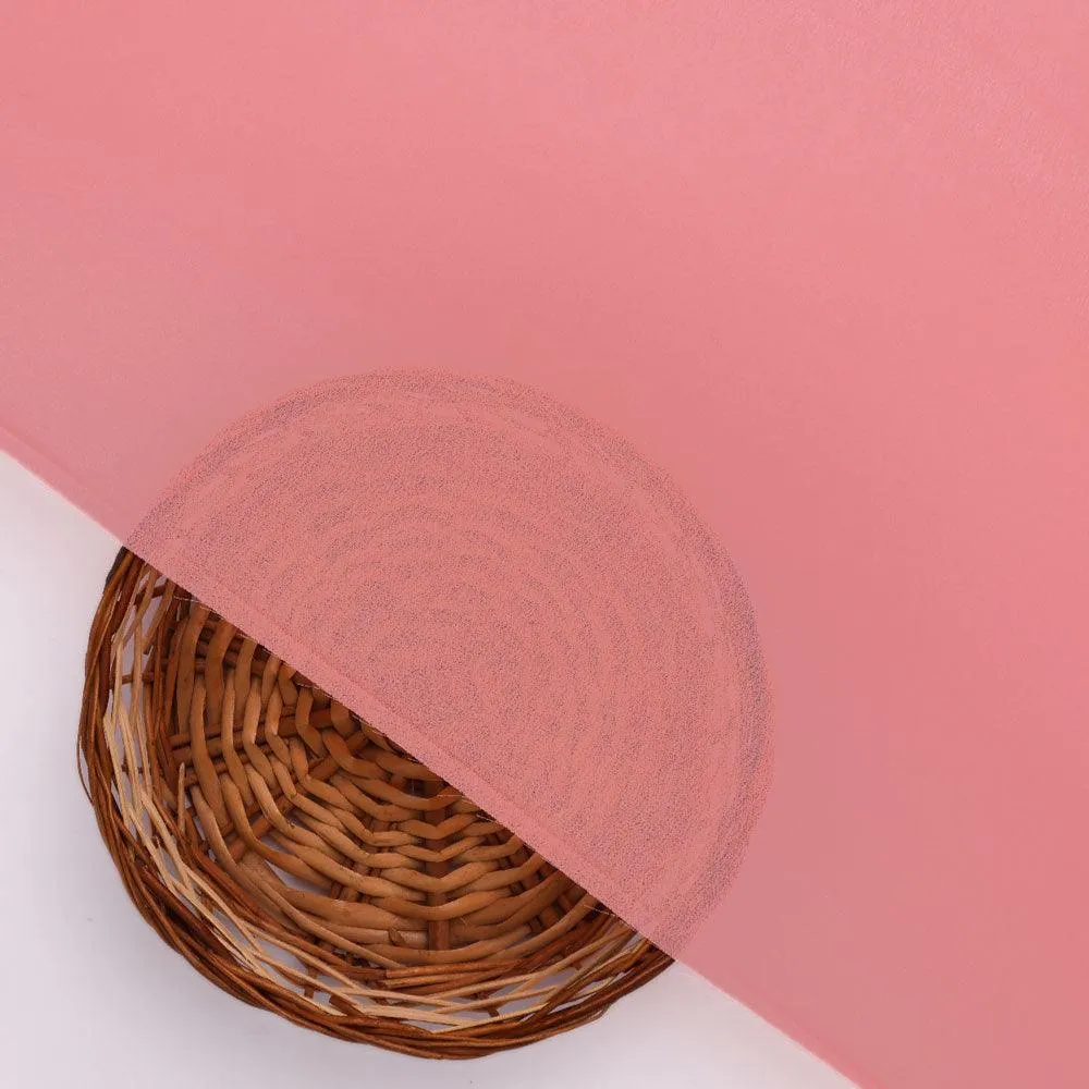 Peach Plain Georgette Solid Fabric