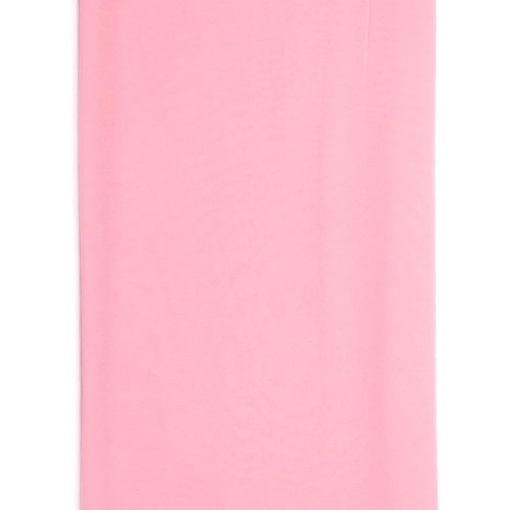 Peach Plain Georgette Solid Fabric