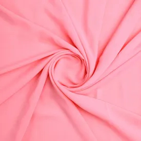 Peach Plain Georgette Solid Fabric