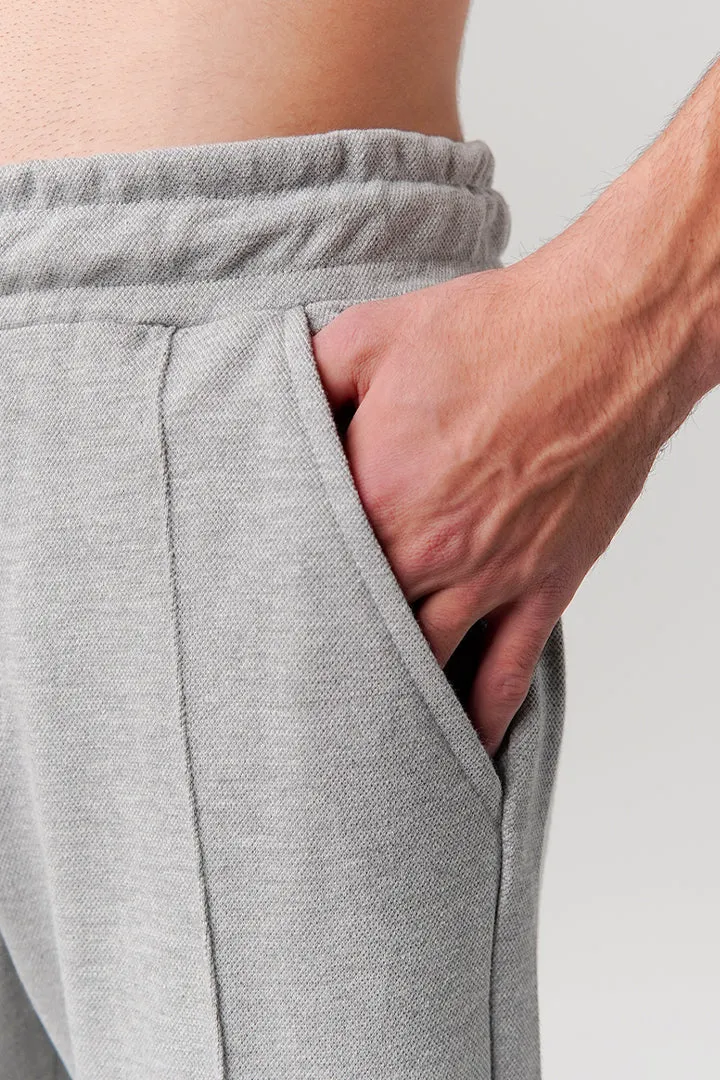 Pintex Jogger Pants - Heather Grey