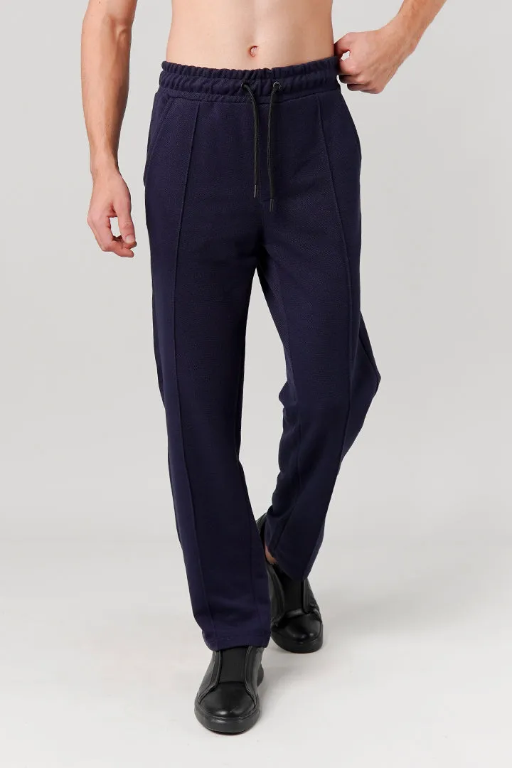 Pintex Jogger Pants - Navy Blue