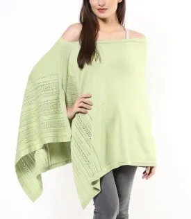 Pointelle Knitted Poncho