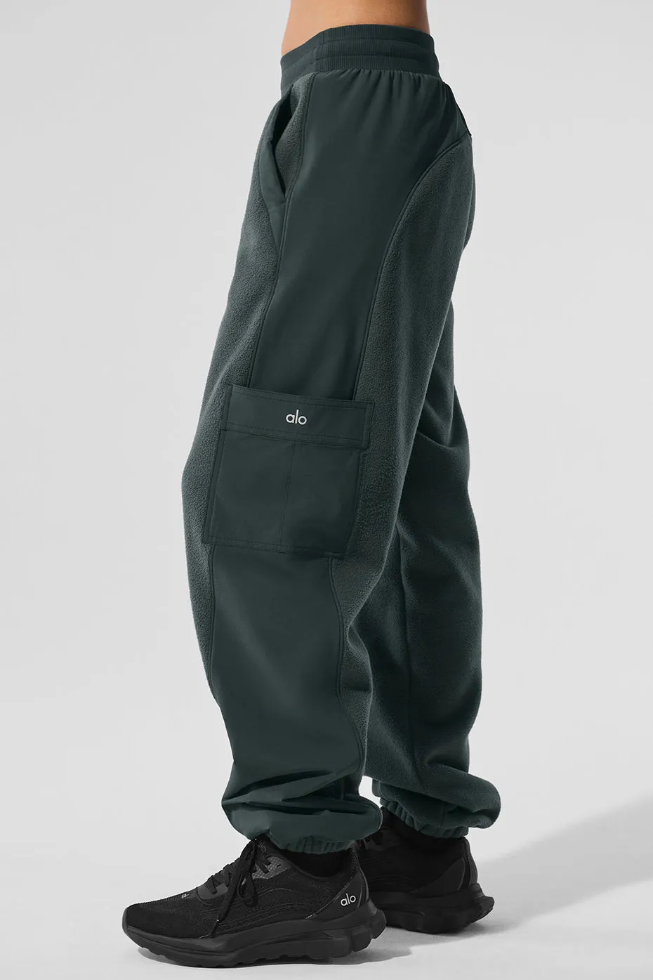 Polar Fleece Wintry Mix Pant - Charcoal Green