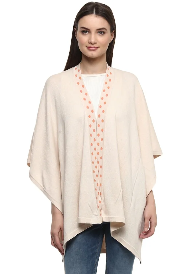 Polka Dot Knitted Cape