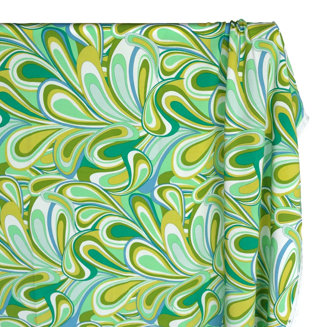 Psychedelia Viscose Poplin - Key Lime