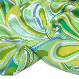 Psychedelia Viscose Poplin - Key Lime