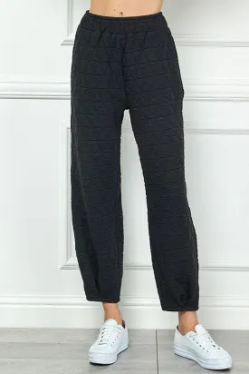 Quilted Long Tuck Pant