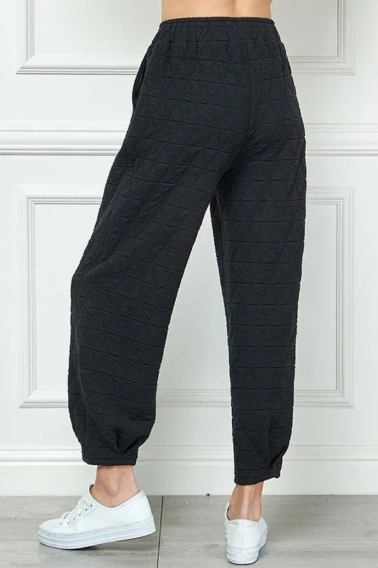 Quilted Long Tuck Pant