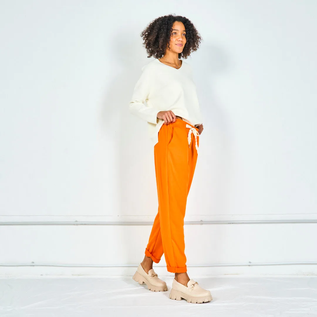 Relaxed drawstring jogger pants wholesale