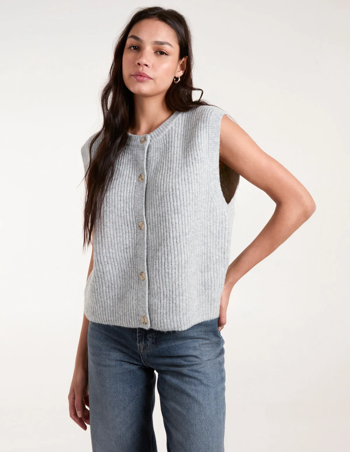 Ribbed Knit Vest