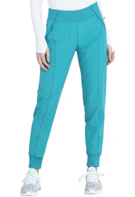 Scrub Pants - Cherokee Infinity Women's Mid Rise Jogger - Teal Blue, CK110A