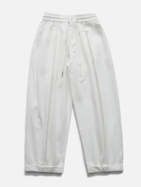 Solid Fold Drawstring Pants