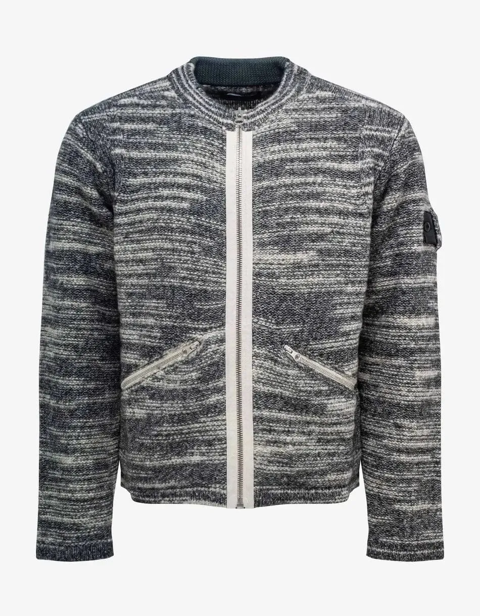 Stone Island Shadow Project Grey Chapter 2 Knitted Cardigan