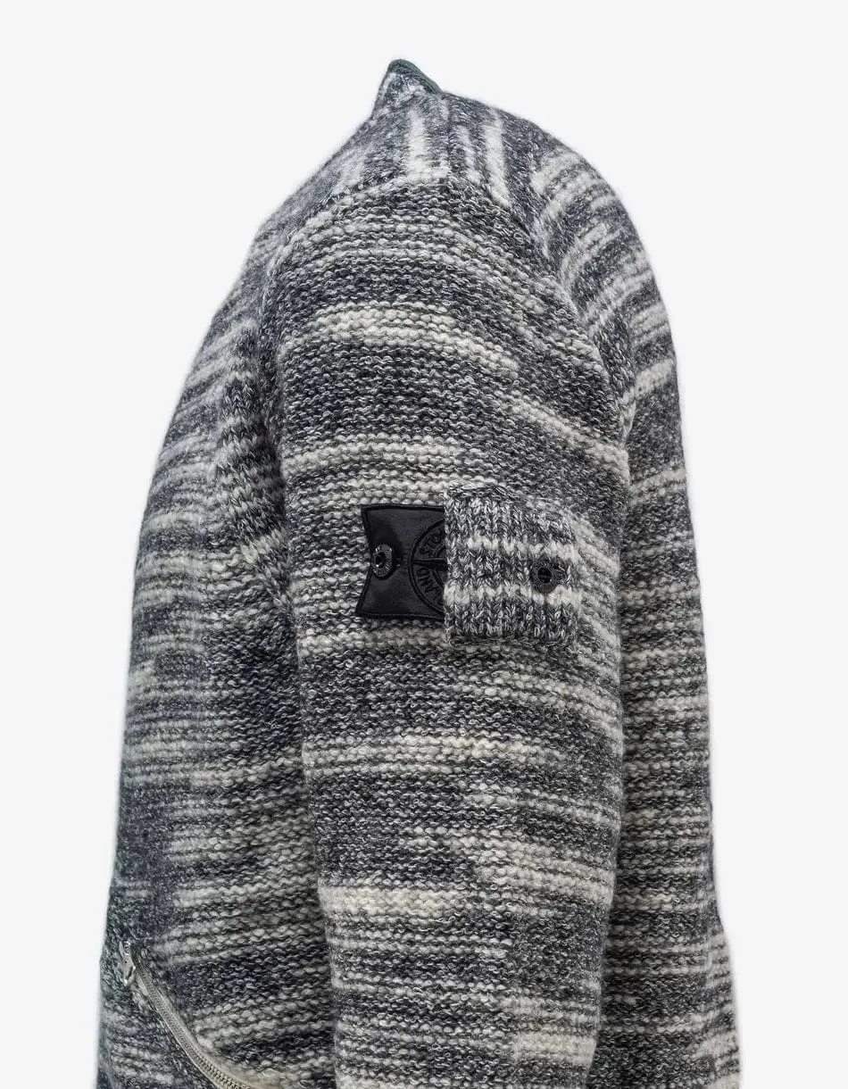 Stone Island Shadow Project Grey Chapter 2 Knitted Cardigan
