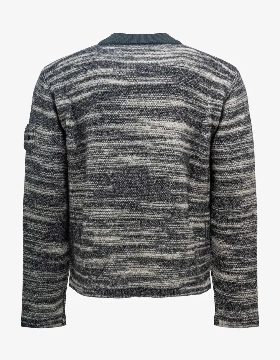 Stone Island Shadow Project Grey Chapter 2 Knitted Cardigan