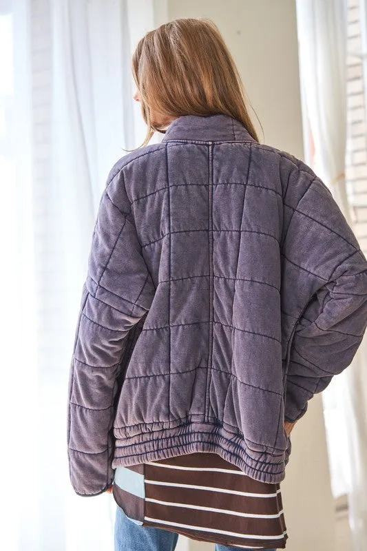 Vintage Washed Soft Quilted Jacket