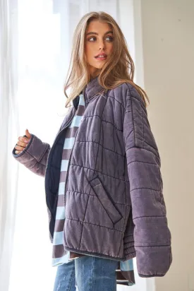 Vintage Washed Soft Quilted Jacket