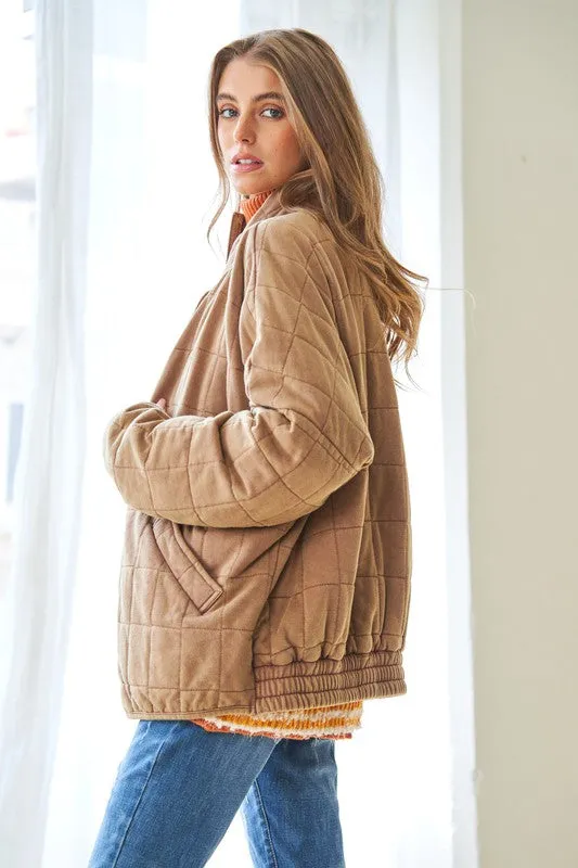 Vintage Washed Soft Quilted Jacket