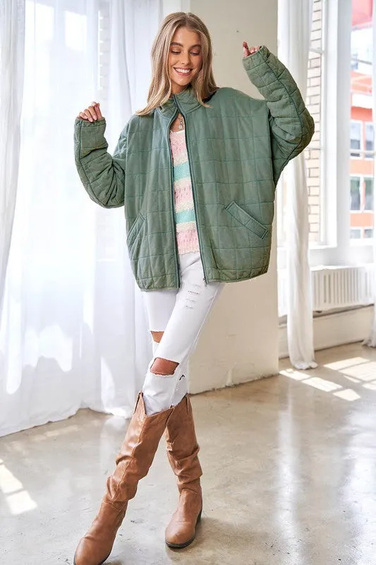 Vintage Washed Soft Quilted Jacket