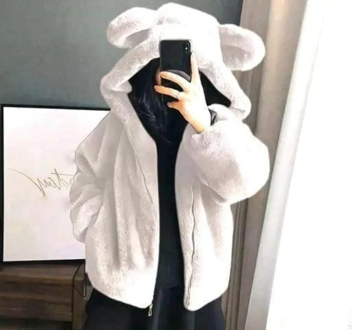 Whitewhale women fashionable winter fleece Hoodie Jacket