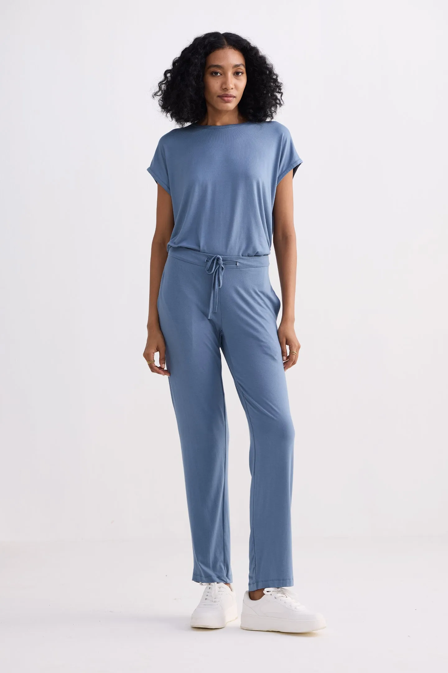 Wide Leg Pant in Blue