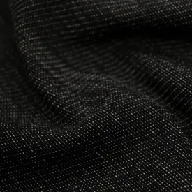Wool Suiting Stretch Medium Weight Design-98 Black