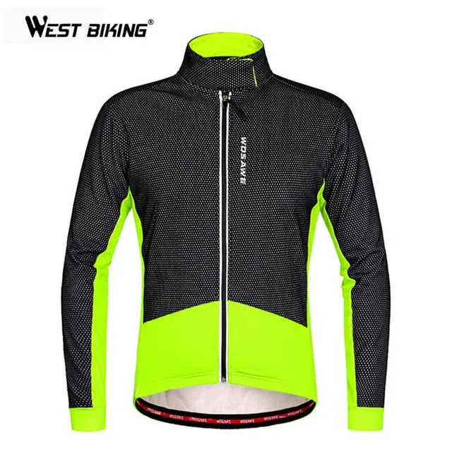 WOSAWE Thermal Cycling Jacket Winter Warm Up Ropa Ciclismo Invierno Bicycle Clothing Windproof Coat Mountain Bike Cycling Jacket