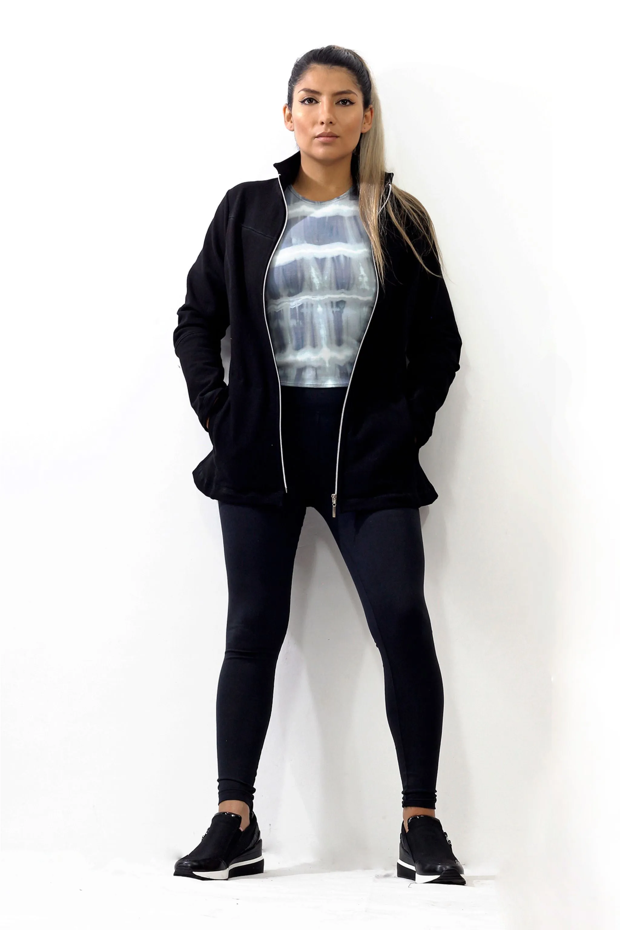 Zip Fleece Jacket - Black